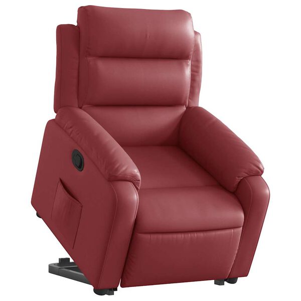 vidaXL Fauteuil inclinable Rouge bordeaux Similicuir