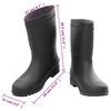 vidaXL Bottes de pluie noir taille 44 PVC