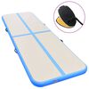 vidaXL Tapis gonflable de gymnastique avec pompe 700x100x10cm PVC Bleu