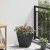 vidaXL Jardinière 2 pcs Noir 30 x 30 x 30 cm Acier