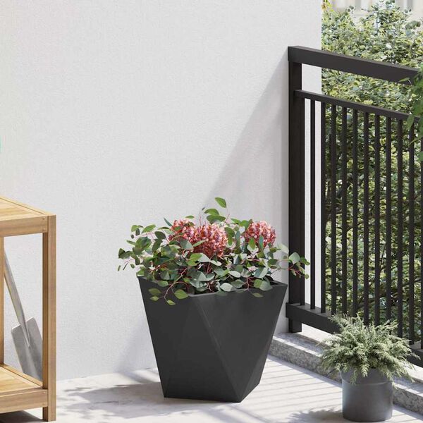 vidaXL Jardinière 2 pcs Noir 30 x 30 x 30 cm Acier