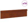 vidaXL Cl&ocirc;ture &agrave; escargots 16 pc 100 x 3,5 x 25 cm Acier patin&eacute;