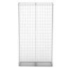 vidaXL Mur de gabion avec pierres de verre et lampe LED 100x30x150 cm