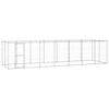 vidaXL Chenil ext&eacute;rieur Acier galvanis&eacute; 16,94 m&sup2;
