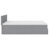 VidaXL Cadre de lit ottoman et matelas gris clair 140x200 cm tissu