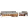 vidaXL Ensemble de canap&eacute;s d'ext&eacute;rieur 7 pc Gris Naturel et Clair