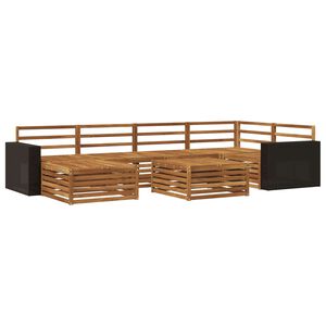 vidaXL Ensemble de canap&eacute;s d'ext&eacute;rieur 7 pcs Naturel
