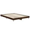 vidaXL Cadre de lit sans matelas ch&ecirc;ne fum&eacute; 135x190 cm bois ing&eacute;nierie