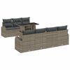 vidaXL Ensemble de canap&eacute; de jardin 8 pc Gris Poly Rattan