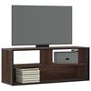 vidaXL Meuble TV ch&ecirc;ne marron 100x31x39,5cm bois d'ing&eacute;nierie et m&eacute;tal