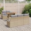 vidaXL Ensemble de canap&eacute; de jardin 6 pcs beige et gris clair