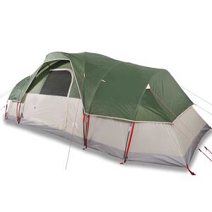 vidaXL Tente &agrave; d&ocirc;me 11 personnes vert imperm&eacute;able
