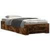 vidaXL Cadre de lit sans matelas ch&ecirc;ne fum&eacute; 75x190cm bois d'ing&eacute;nierie