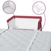 vidaXL Lit pour bébé avec matelas Rouge Tissu de lin