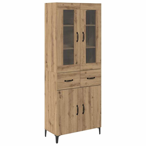 vidaXL Haut Armoire Montage mural Ch&ecirc;ne artisanal 69,5 x 34 x 180 cm