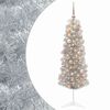 vidaXL Sapin de No&euml;l artificiel &eacute;troit avec boules 150 cm 150 LED