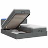 vidaXL Lit coffre avec matelas et LED Gris fonc&eacute; 160 x 200 cm Tissu