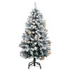 vidaXL Sapin de Noël artificiel articulé 150 LED et boules 120 cm