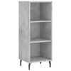 vidaXL Buffet haut Gris b&eacute;ton 34,5x34x180 cm Bois d'ing&eacute;nierie