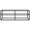vidaXL Meuble TV noir avec verre trempé 120x40x40 cm