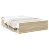 vidaXL Cadre de lit avec tiroirs sans matelas ch&ecirc;ne sonoma 140x190 cm