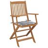 vidaXL Chaises pliables de jardin lot de 8 avec coussins Bois d'acacia
