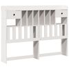 vidaXL Lit biblioth&egrave;que sans matelas blanc 140x190 cm bois pin massif