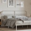 vidaXL Tête de lit métal blanc 180 cm