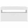 vidaXL Meuble TV avec lumières LED Blanc 75x35x40 cm