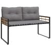 vidaXL Banc &agrave; couches en bois 114 x 55 x 77 cm Gris clair