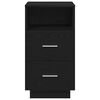 vidaXL Tables de chevet 2 pcs avec 2 tiroirs noir 36x36x68 cm