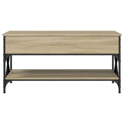vidaXL Table basse chêne sonoma 100x50x50cm bois d'ingénierie et métal