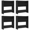 vidaXL Armoires &agrave; chaussures murales 4 pcs noir bois d'ing&eacute;nierie