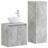 vidaXL Ensemble de mobilier de salle de bain 2 pc Gris b&eacute;ton