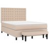 vidaXL Sommier &agrave; lattes de lit avec matelas Cappuccino 140x190 cm