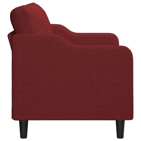 vidaXL Canap&eacute; &agrave; 2 places Rouge bordeaux 140 cm Tissu