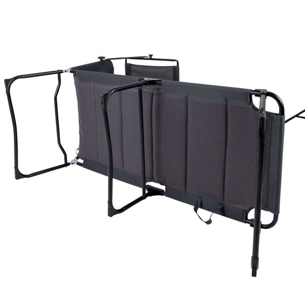 Bo-Camp Chaise longue avec parasol Air Gris