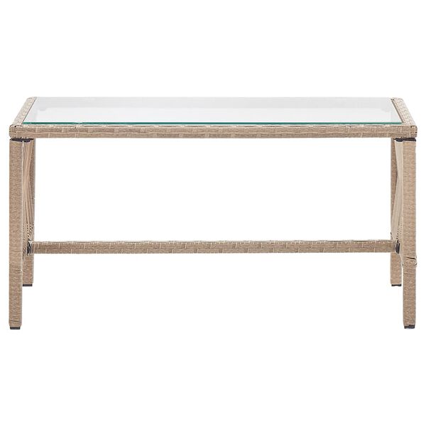 vidaXL Salon de jardin 4 pcs avec coussins R&eacute;sine tress&eacute;e Beige