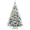vidaXL Sapin de No&euml;l artificiel avec 300 LED Blanc 210 cm PE et PVC