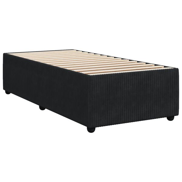 vidaXL Cadre de lit sans matelas noir 90x200 cm velours