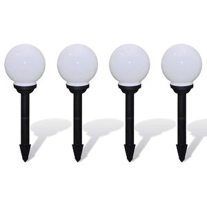 vidaXL Lampes d'all&eacute;e &agrave; LED 4 pcs 15 cm avec piquet de sol