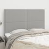 vidaXL T&ecirc;te de lit Gris clair 144 x 5 x 118/128 cm Tissu