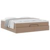 VidaXL Cadre de lit ottoman et matelas cappuccino 160x200cm similicuir
