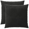 vidaXL Coussin avec oreiller HEERLEN 2 pi&egrave;ces Noir Velours