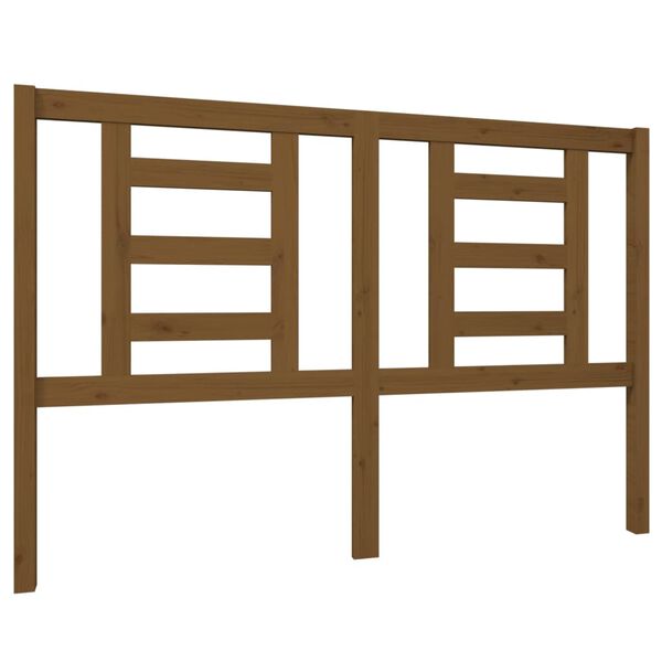 vidaXL T&ecirc;te de lit Marron miel 146x4x100 cm Bois massif de pin