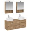 vidaXL Ensemble de mobilier de salle de bain 5 pc Ch&ecirc;ne artisanal