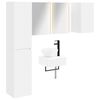 vidaXL Ensemble de mobilier de salle de bain 5 pc Blanc