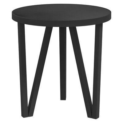 vidaXL Table à thé Noir Ø35 cm MDF
