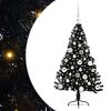 vidaXL Sapin de Noël artificiel pré-éclairé Noir 120 cm PVC