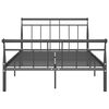 vidaXL Cadre de lit sans matelas noir m&eacute;tal 120x200 cm